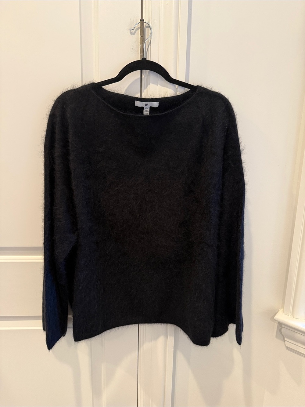 Banana Republic Black Brushed Cashmere Flare Sleeve Sweater Size XL NWOT